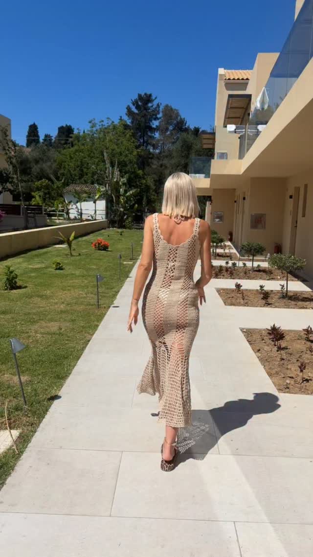 Crochet beach cover-up on Instagram